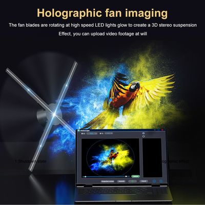 3D 홀로그램 디스플레이 프로젝터 52cm 4 블레이드 LED 팬 홀로그램 광고 디스플레이 WIFI