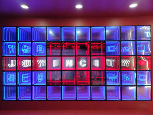 3D 홀로그램과 300000 시간 작동 수명으로 섬세한 사용자 지정 LED 거울 표지판