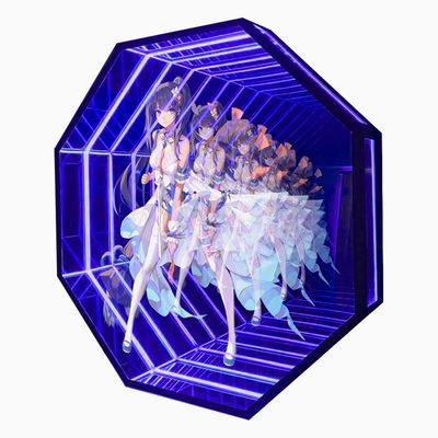 다채로운 3D 홀로그램 프로젝터 무한도 거울 네온 어비스 거울 시트 생동감 넘치는 시각