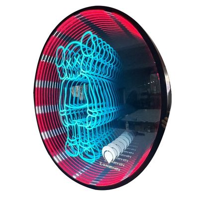 실내 3D 알파벳 미러 로고 스테인리스 스틸 소재로 아크릴 LED 장식