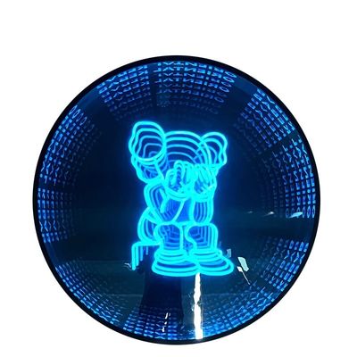 침실 장식 섬세한 아트 데코 벽표 LED 무한도 거울