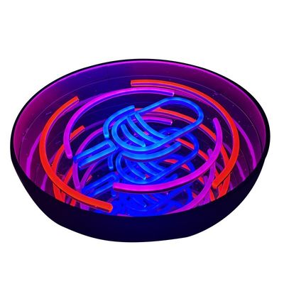 인피니트 비주얼 아트 라이트 박스 멜레 애비스 미러 3D 빛나는 글자 로고 네온 빌보드