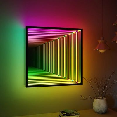 마법 무제한 거울 사용자 정의 3D 유연 LED 네온 모양 전력 소비