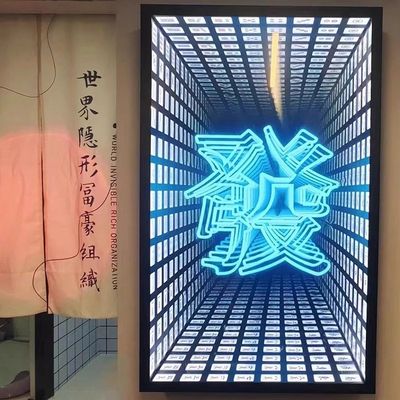 미니 LED 및 네온 라이트 무한 거울 나사 볼트 고정과 함께 아크릴 빛 글자